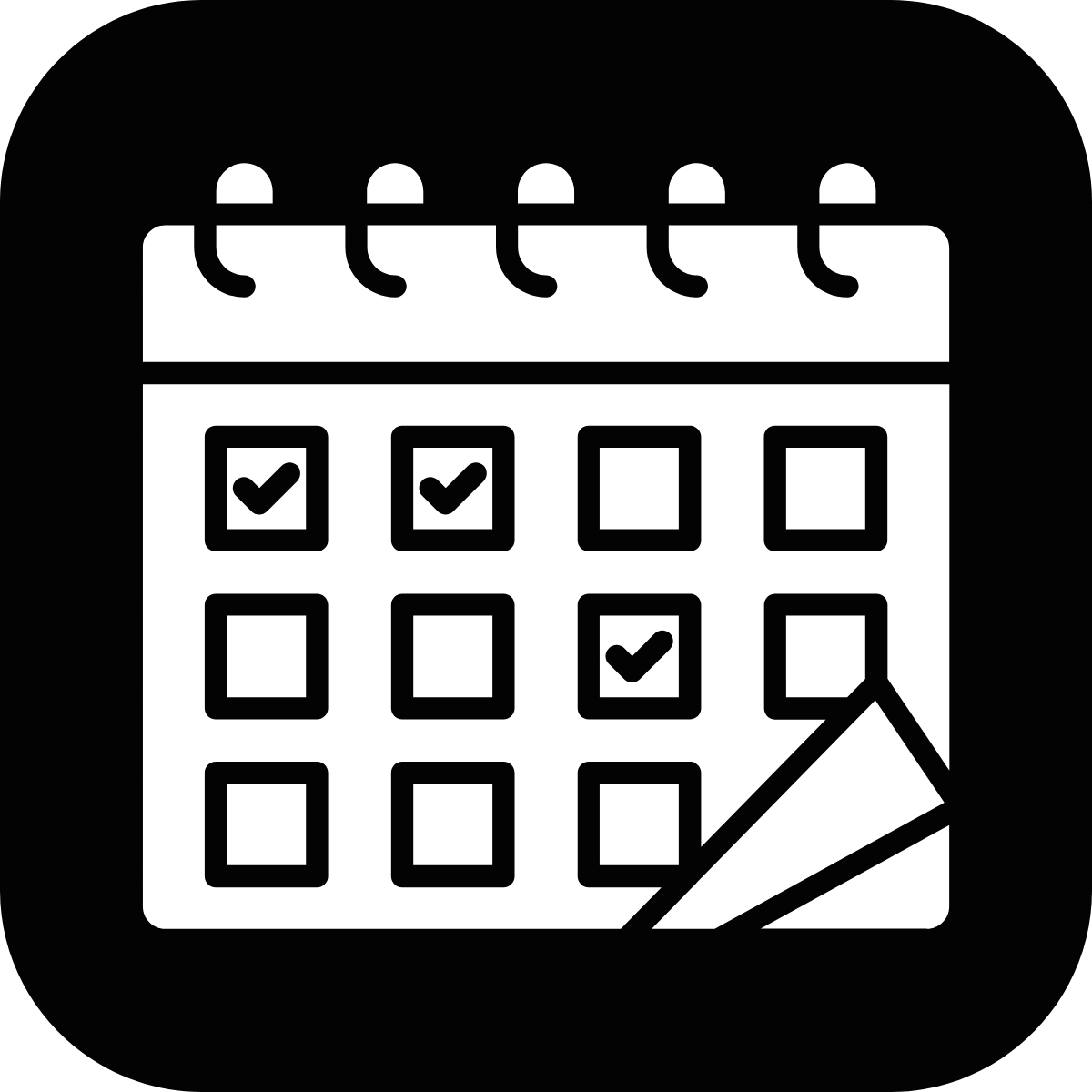 An icon of a calendar representing Step 3 in creating an LSAT study schedule
